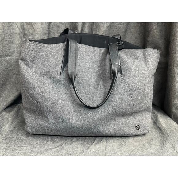 Lululemon Handbags - LuluLemon Tote Bag Gray Black